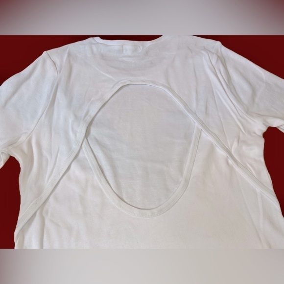 NWT Good American White Open-Back Short-Sleeve Thong Bodysuit with Snaps, XXXL - Picture 8 of 15